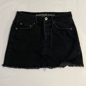 AMERICAN EAGLE black denim mini skirt